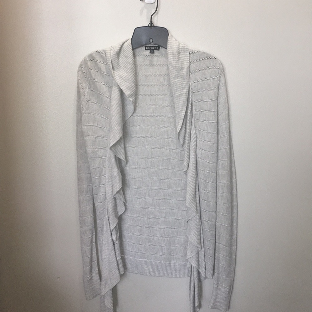 Express Light weight cardigan heather gray size XS